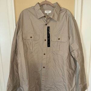 Banana Republic Light Tan Button-Up Shirt XXL
